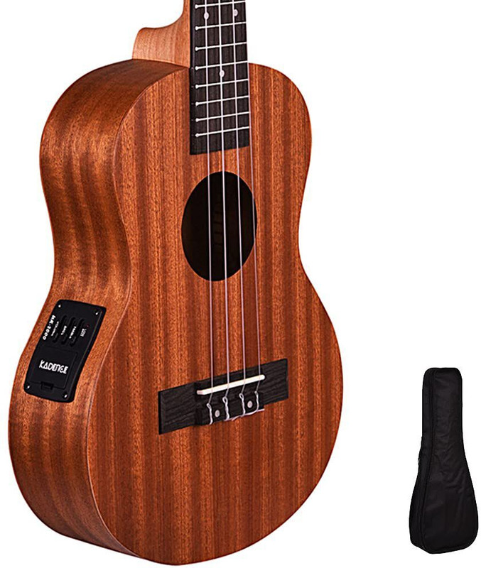 KADENCE Tenor Ukulele 26inch Mahagony Wood Fluorocarbon strings with Bag and Tuner Tenor Ukulele(Overall Length - 66.04 cm)