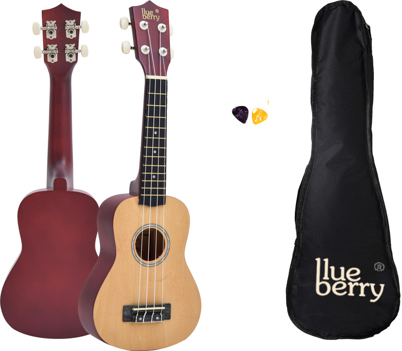 BLUEBERRY UK-41-NATURAL Soprano (21 Inch) Body Spruce and Mahogany Soprano Ukulele(Overall Length - 53 cm)