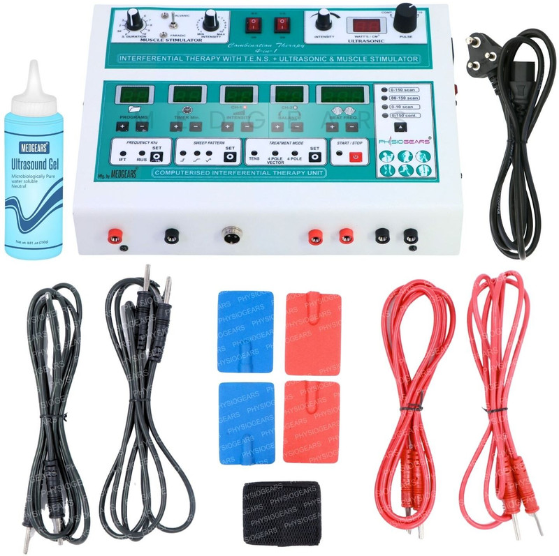 MEDGEARS Physiotherapy Combo Ift 45 Program Us Ms Tens In Physiotherapy US Machine Sticky Ultrasound Machine