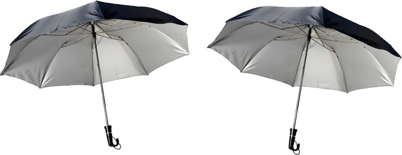 OKAIROS Combo of 2 Black Umbrellas | 2 Fold Umbrella for Men & Women Umbrella(Black)