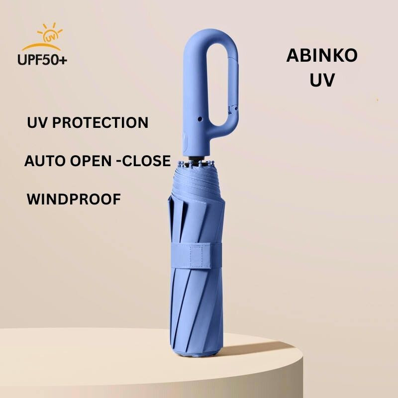 ABINKO UV Protection Unisex Umbrella Use for Rain,Sunlight, Windproof Easy to Carry Umbrella(Blue)