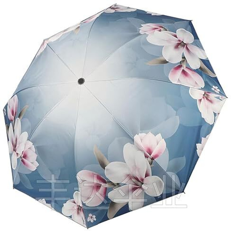 Chiransi Flower Printed umbrella For Men And Women(Flower-Blue) Umbrella(Blue)