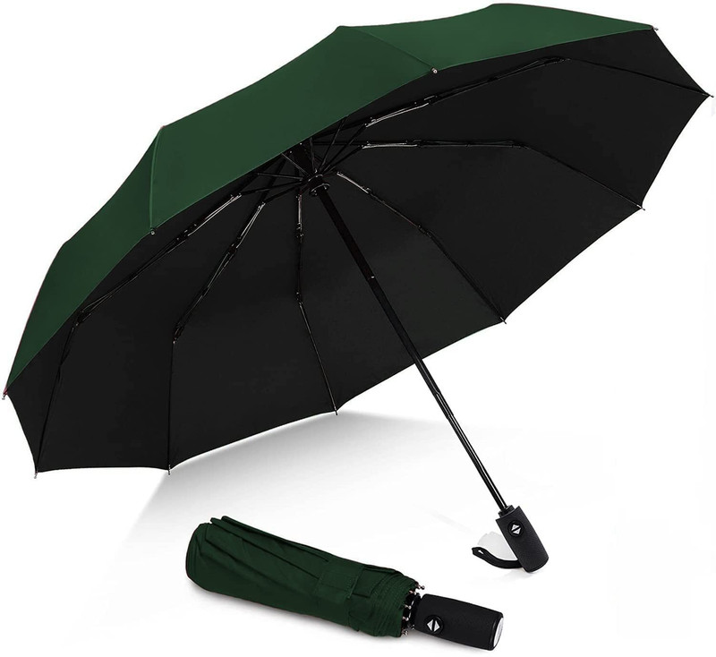 Lengloy Automatic Open Men/Women UV Protection Monsoon/Rainy & Sun Umbrella Umbrella(Green)