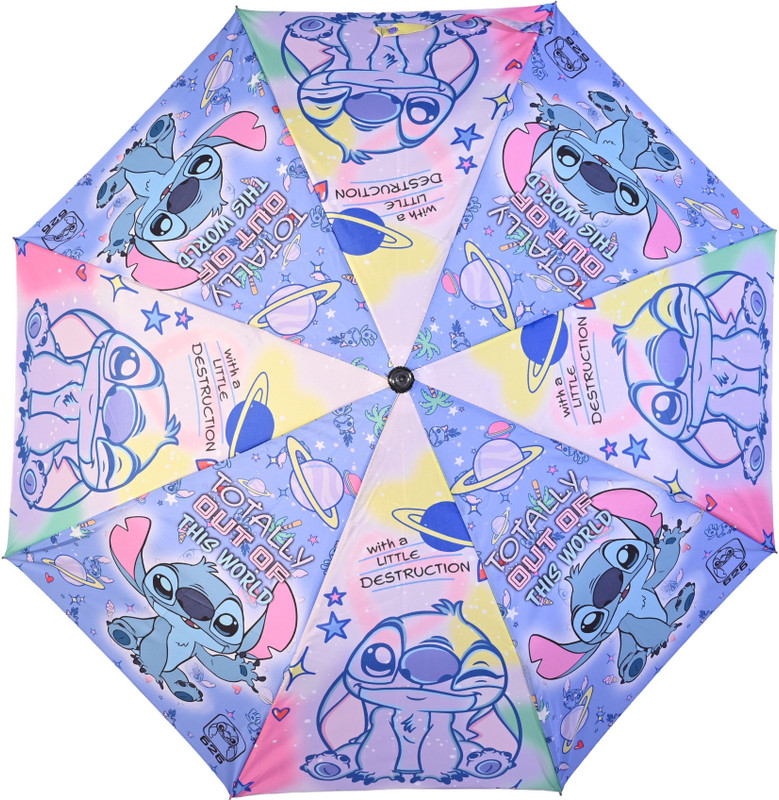 CITIZEN 3-Fold 21" Automatic kids Umbrella - Lilo & Stitch Character in Lavender colour Umbrella(Violet)