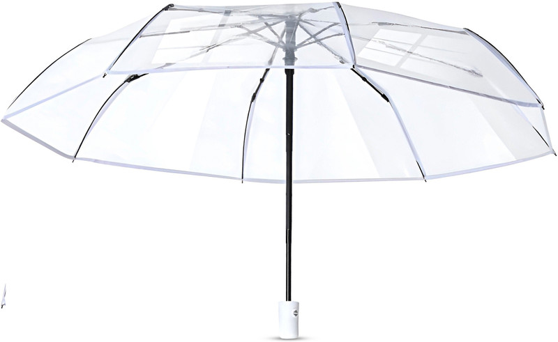 VOGARD Windproof Travel Umbrella Compact Auto Folding Umbrella for Rain & Sun Umbrella(White)