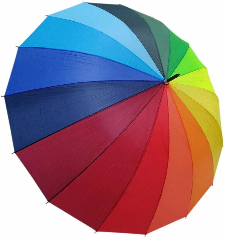 varmaji Rainbow Umbrella || Windproof Rain & Sun UV Protection Umbrella Umbrella(Multicolor)