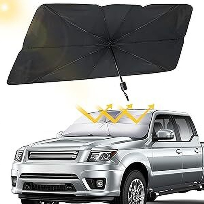BIYALI Car Windshield Sun Shade Umbrella(Black)