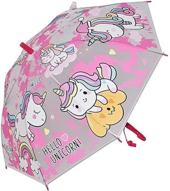 MG Tranding Cute Baby Unicorn Umbrella for Girls, PVC Unicorn Umbrella, Umbrella for Childre Umbrella(Pink)
