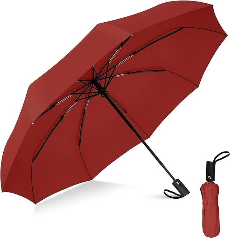 FOREWAY Automatic Open Umbrella To Protect From Rain And Sun UV For Men And Women Umbrella(Maroon)