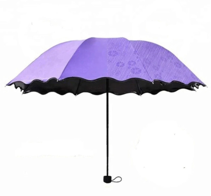 Adorazone UV-Rays Safe 23" Large Size 3-Fold Umbrella, Magic Umbrella For Men,Women & Kids Umbrella(Purple)