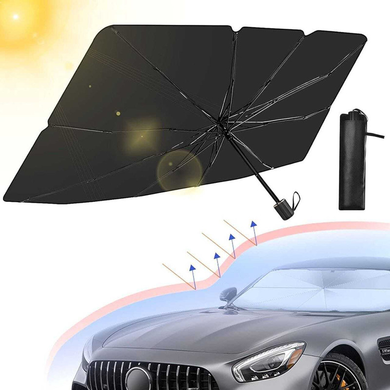 KURUJI Car Windshield Sun Shade Umbrella Umbrella(Multicolor)