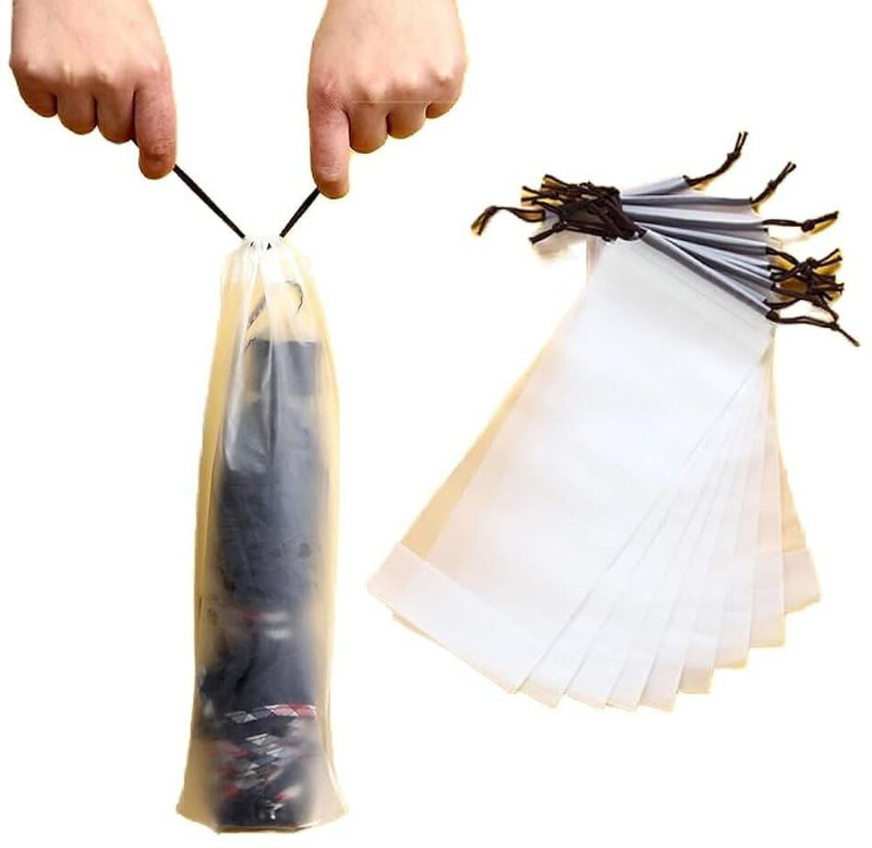 DAEEXINO 5Pcs Waterproof Travel Umbrella Bags Wet Umbrella Cases Clear Umbrella Cover Umbrella(Multicolor)
