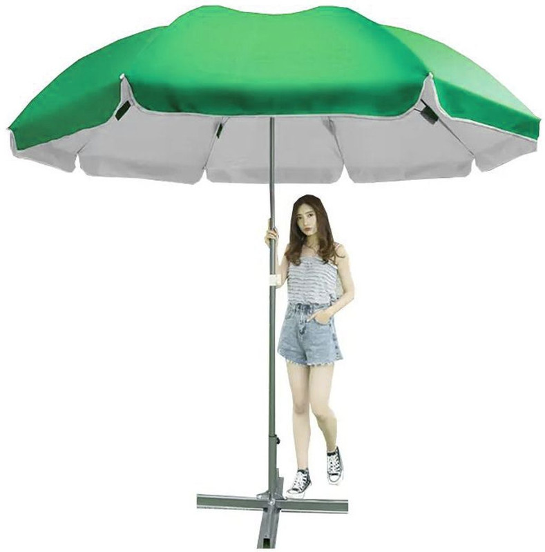 GREEN BIRD Garden Umbrella with Stand 8 feet Outdoor Big Size Garden Umbrella for Men (R6) Umbrella(Red)