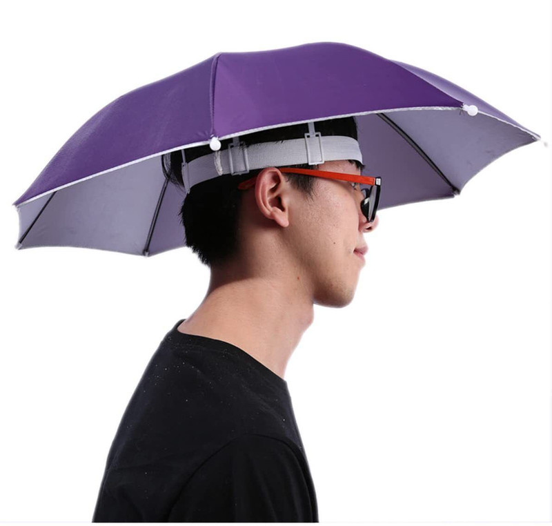 BLUE FLIX Kids Hat Design Umbrella Lightweight Waterproof Sun Shade Rain ShieldB_134 Umbrella(Purple)