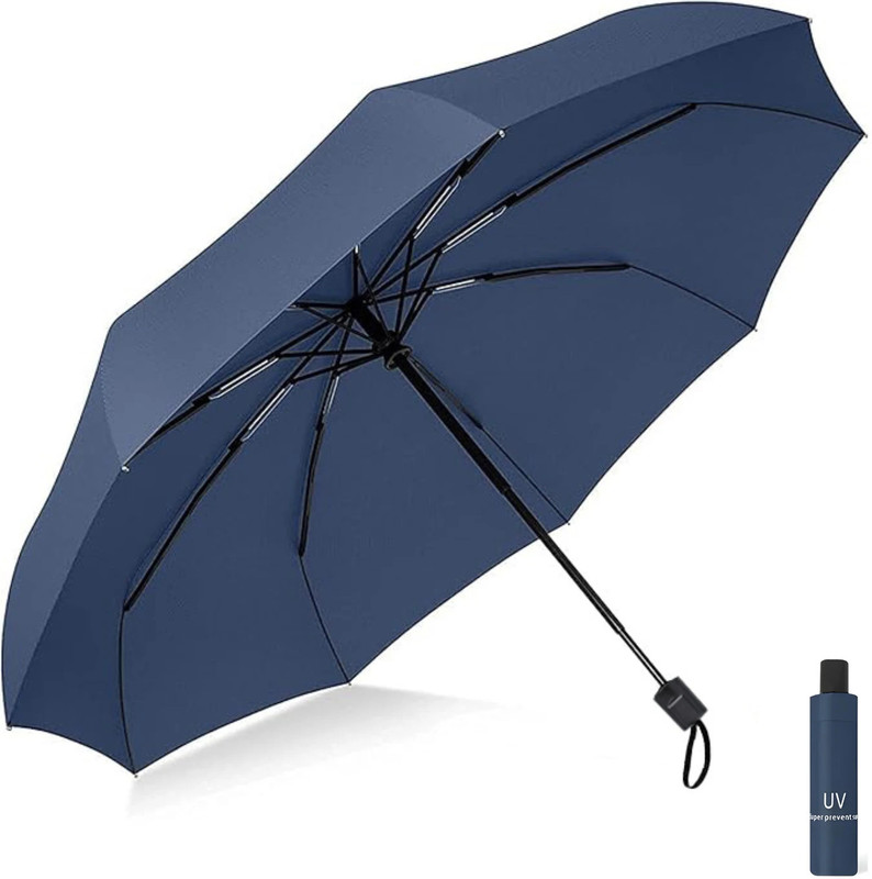 SHOPPOFOBIX Umbrella for Men, Manual Open and Close Windproof and Rain for Kids,Girls,Unisex Umbrella(Blue)