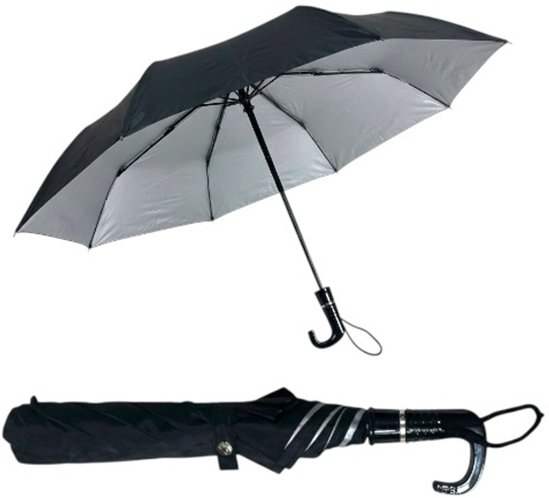 ANYTYPESHOP Premium 2-Fold Manual Open Solid Color Umbrella for Men & Women (UV Protection) Umbrella(Black)