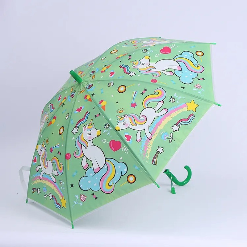 GREEN BIRD Colorful Cartoon Print Kids Umbrella with Auto Open kids kids kid_F58 Umbrella(Green)