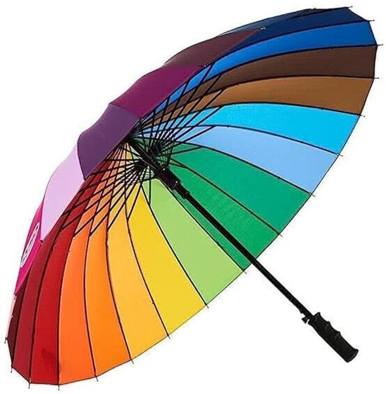 NeedZA Rainbow Multi-Color Umbrella For men and women Umbrella(Multicolor)