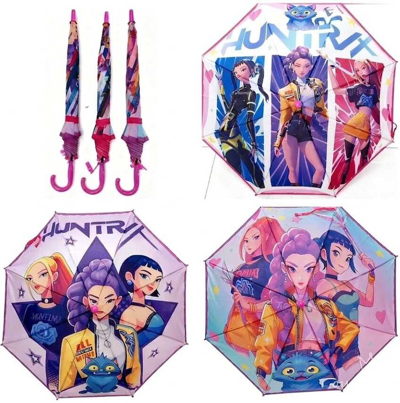 Giggles World Cute Kpop Print Foldable Umbrella Windproof Compact Travel Rain Umbrella Umbrella(Multicolor)