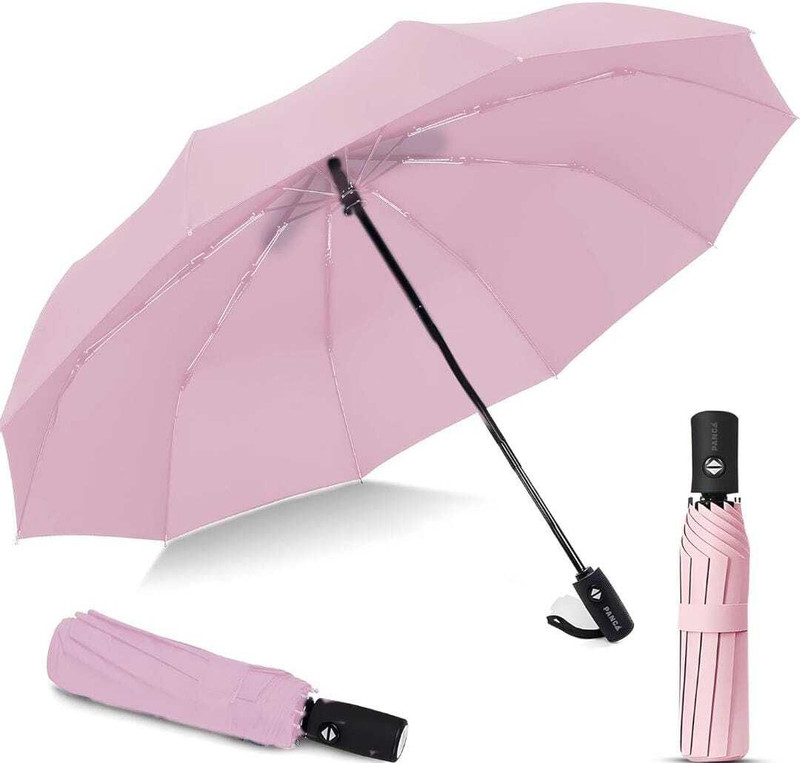 DZX-RE 8-Ribs Umbrella for Rain & UV Protection | Specially For Man, Woman Umbrella(Pink)