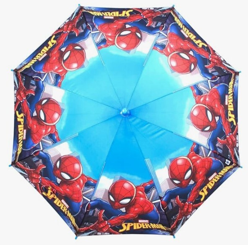 GREEN BIRD Soft Grip Kids Umbrella with Cartoon Print, UV Protected Umbrella(Red)