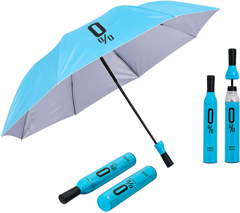 Quds Travel Bottle Umbrella Umbrella(Blue)