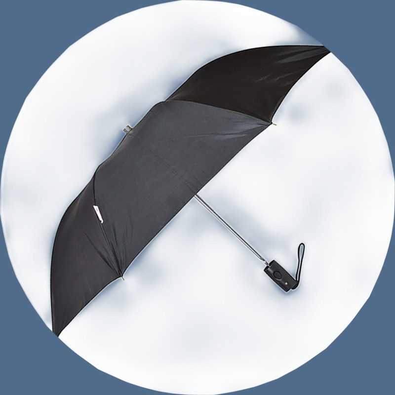 JP VENTURE Black Umbrella UV 384 Umbrella(Black)