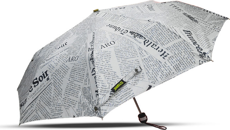 Sharkk Parrot 12 3-Fold Compact Printed Umbrella for Men & Women | Stylish Print Design Umbrella(Grey)