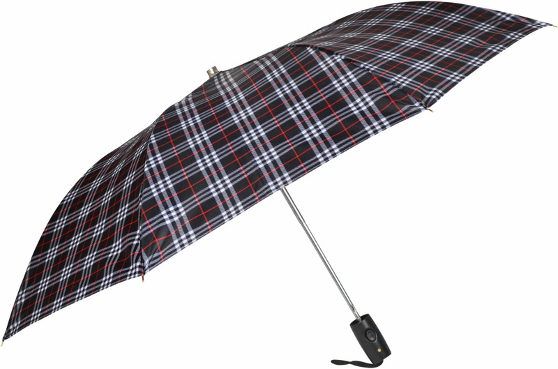 Fendo DISCOVER 2 FOLD Auto Open 24.5 Monsoon UV Protection For Men,Boys Umbrella(Black, Silver)
