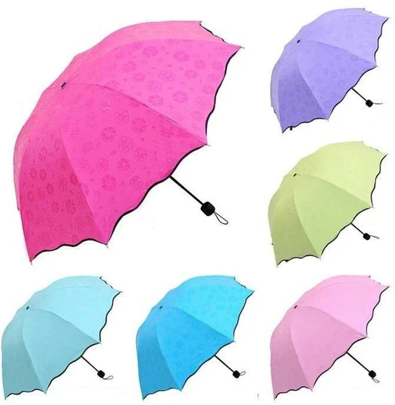 TRENDBIT 3 Fold Pattern Change Magic Umbrella Umbrella(Pink)