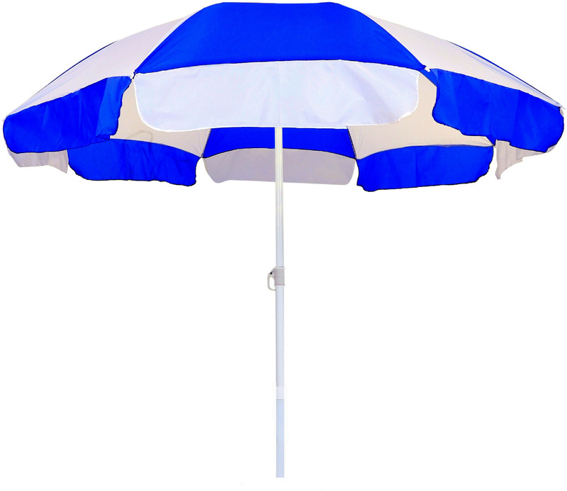 BLUEBUDS 6 Feet Umbrella Without Stand For Advertising And Sun Protection Umbrella Umbrella(Green, White)