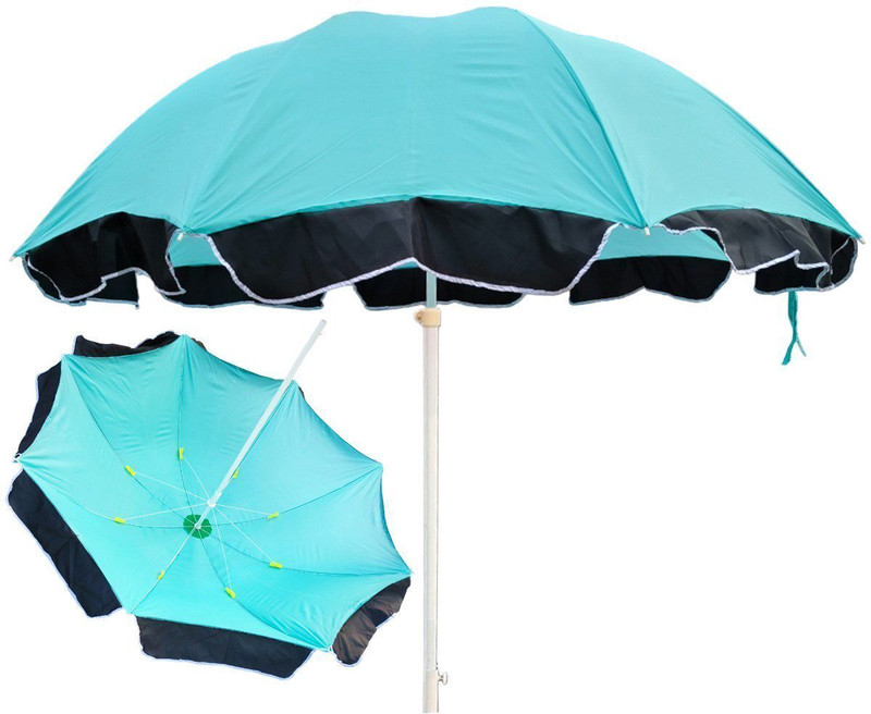 Rainpopson 7ft Outdoor Sunshade Umbrella – Waterproof, Foldable & Easy Use Umbrella(Blue)