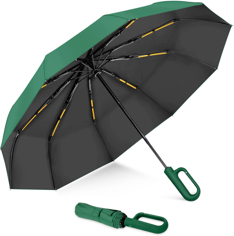 Senator Travel with Auto Open Close Light weight UV Coated Sun&Rain Umbrella(Green)