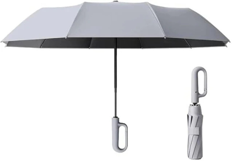 WHISKET handy Travel Compact Umbrella Automatic,Rain-winfproof umbrella for women Umbrella(Grey)
