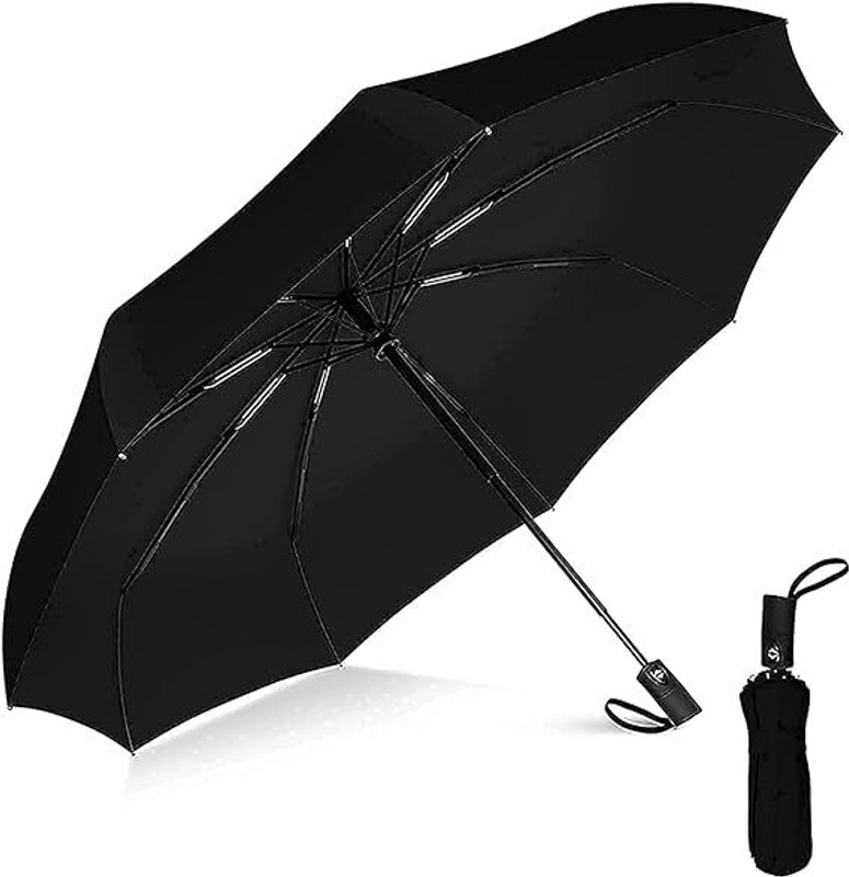 QXORE 3 Fold with Auto Open and Close Wind Resistant Umbrella For Man, Women, Kids - 1 Umbrella(Blue)