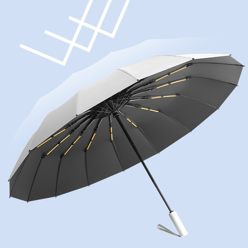 Frackson 12 Rib Umbrella Automatic Open with Wind Vent, Big size for Rain, Windproof. Umbrella(Blue)