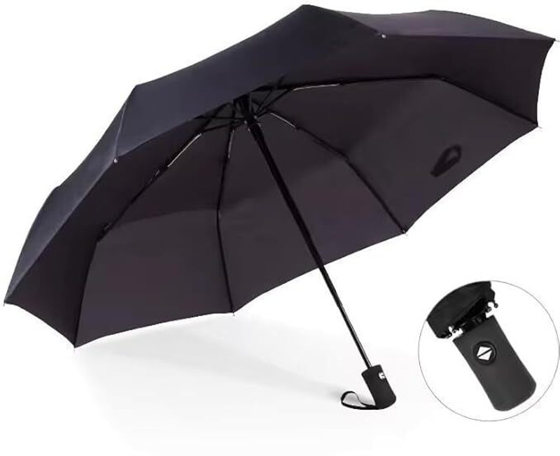 NUCLETRIC Portable Auto open and close Umbrella Travel Umbrella - Windproof for Rain Umbrella(Black)