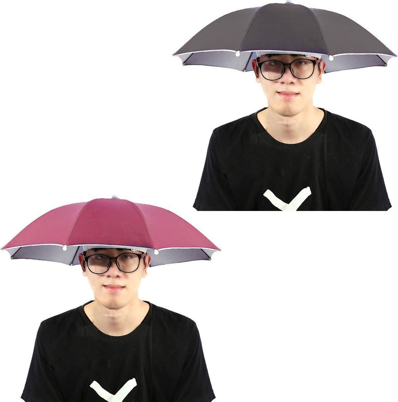 Dark Moon Hat Umbrella for Kids 2Pcs Cap Umbrella for Girls and Boys Umbrella(Multicolor)