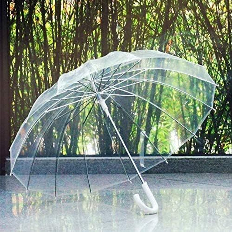 Dumleto Transparent Umbrella (1 Pcs) Umbrella(White)