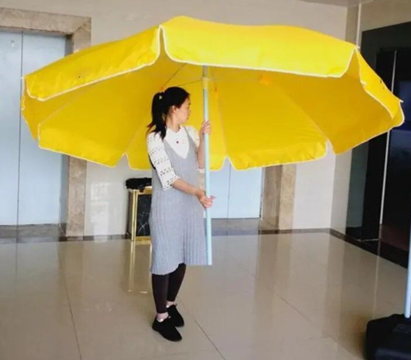 Dark Moon 7Ft Garden Umbrella Without Stand Big Size Outdoor Garden(R45) Umbrella(Yellow)