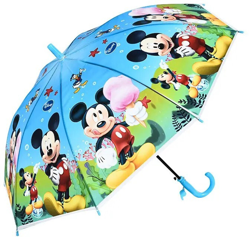 GREEN BIRD Open Lightweight School Use Rain Kids Cartoon Umbrella Automatic Umbrella(Blue)