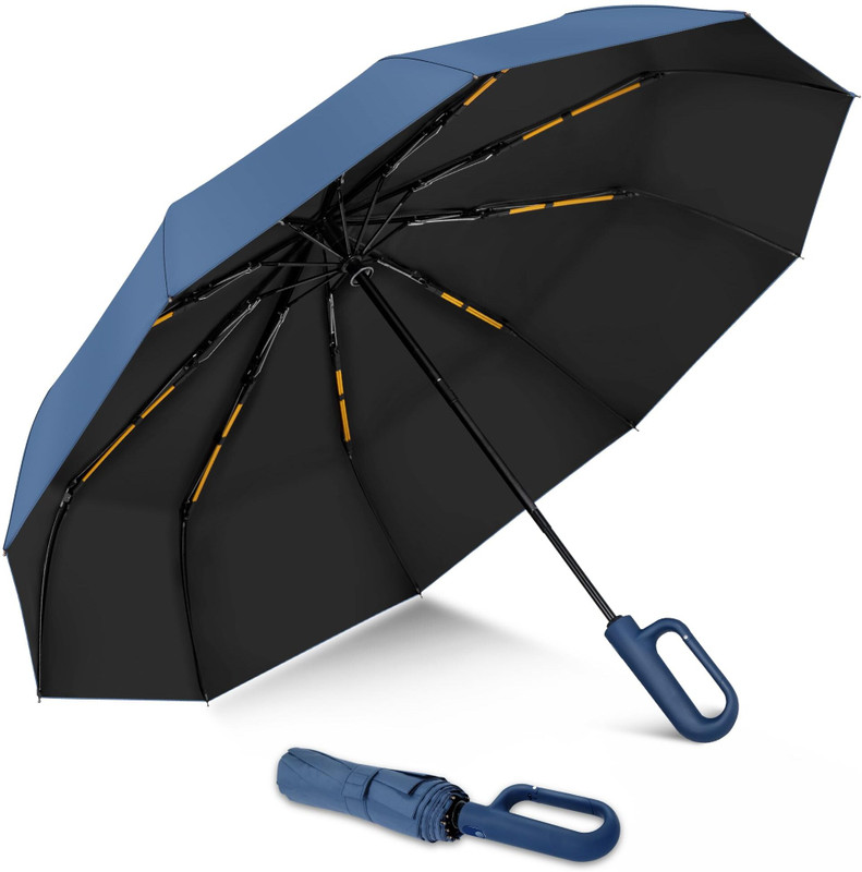 Flipkart SmartBuy UV Protection 3 Fold Umbrella For Men,Women,Kids Girls,Boys for Rain Summer Umbrella(Blue)