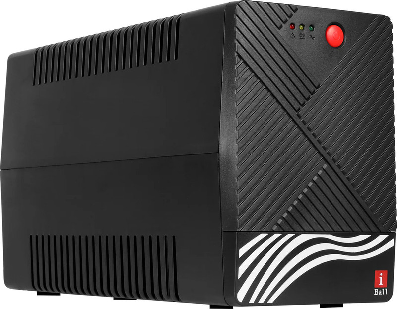 iBall Nirantar UPS-621V Uninterruptible Power Supply Delivers 230 V Line-interactive Rack-mount Model UPS with Overload Protection 3 Outlet Plugs