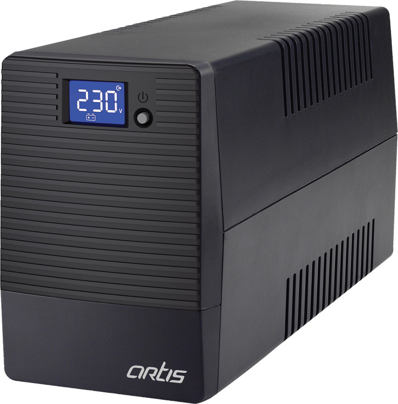 artis Powersafe 600VA LCD 230 V Line-interactive Tower Model UPS with Overload Protection with Digital Display 3 Outlet Plugs