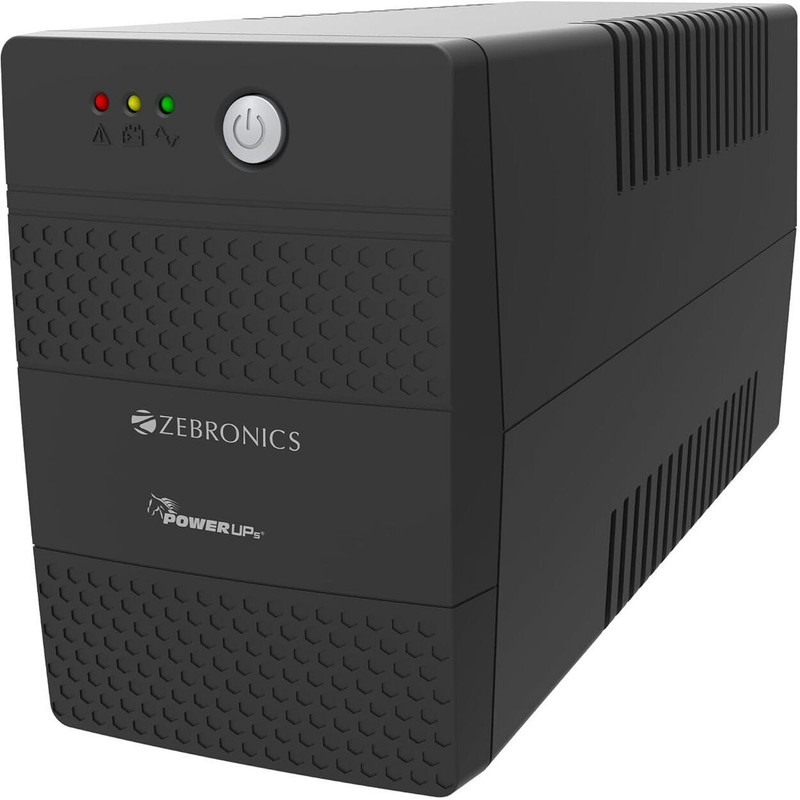 ZEBRONICS U735 600VA/360W Microcontroller Based | Generator Compatible ZEB-U735 230 V Line-interactive Rack-mount Model UPS with Overload Protection 3 Outlet Plugs