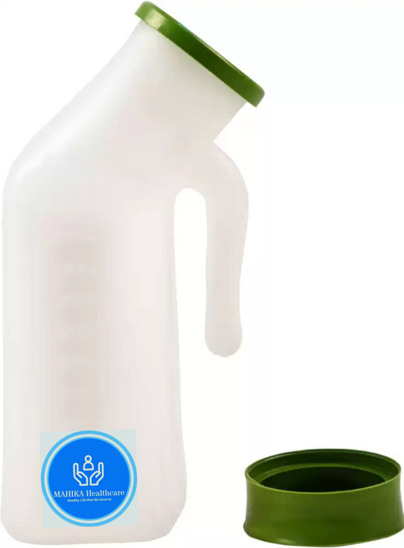 MAHIKA Healthcare Universal Urine Bottle for both Male and Female Urine Pot(1000 ml White, Green)