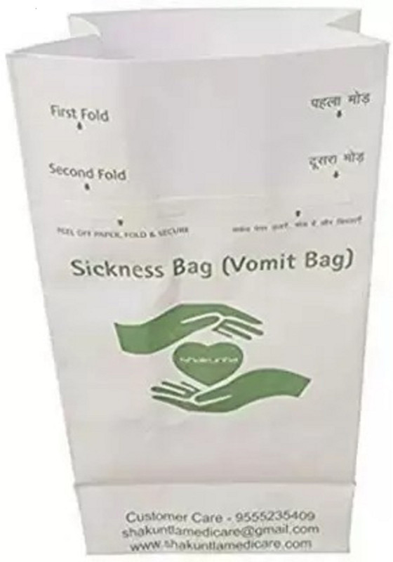 Shakuntla 10 Vomit Bag Clear Vomit Bag Vomit Bag(100 ml White)