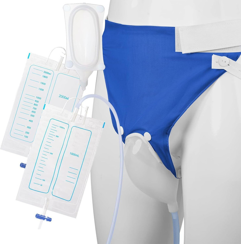 LILABA women urine Collector Urinal for Breathable Adjustable Reusable Urine Bag 3000ML Urine Bag(3000 ml Multicolor)