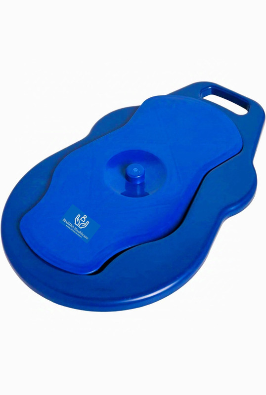 MAHIKA Healthcare Antibacterial Polypropylene Bed Pan with Lid and Cover, Medical Urine Pot(1000 ml Blue)