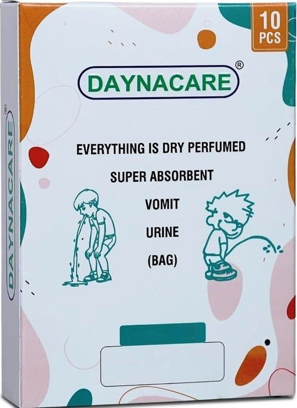 DAYNACARE Vomit Spitting Urine Disposable Bags 10 Pcs Vomit Bag(1000 ml White)